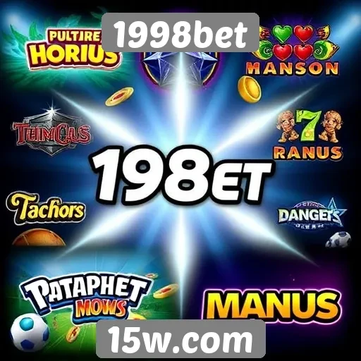 Diversidade de jogos disponíveis na plataforma 1998bet