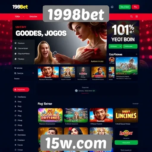 Análise da interface do site 1998bet